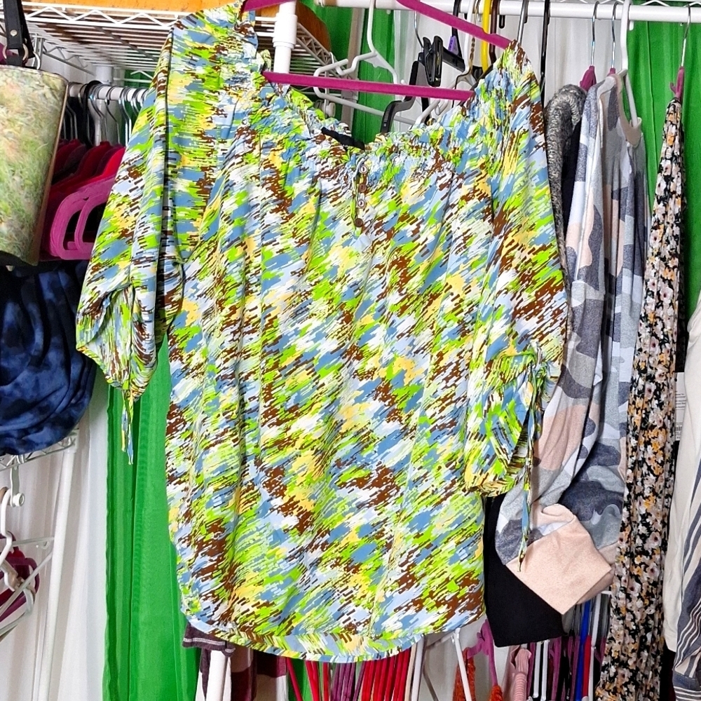 LISA JOSEPH'S OFF SHOULDER BLOUSE SIZE 1X